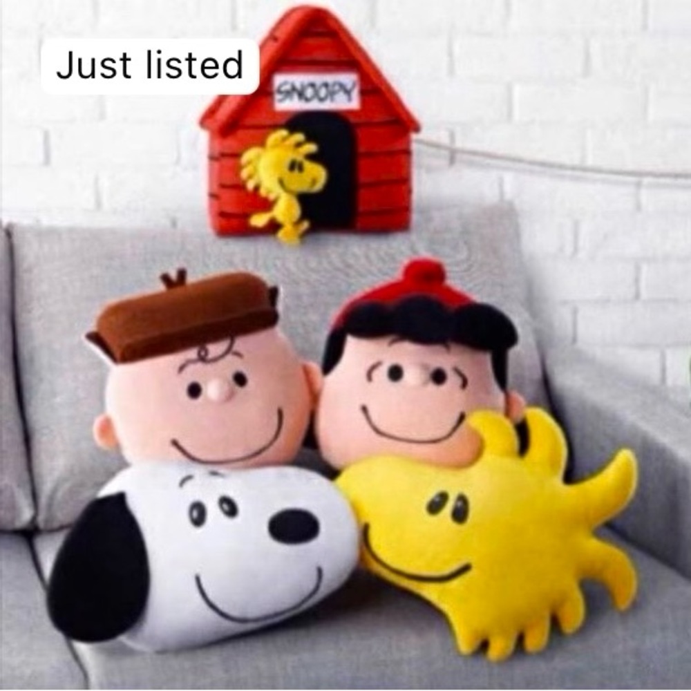 NEW Lot of 5 Snoopy Complete Set McDonald 2015 Plush Cushion Pillow Rare Limited